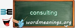 WordMeaning blackboard for consulting